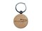 Trombone Music Instrument Silhouette Engraved Wood Round Keychain Tag Charm